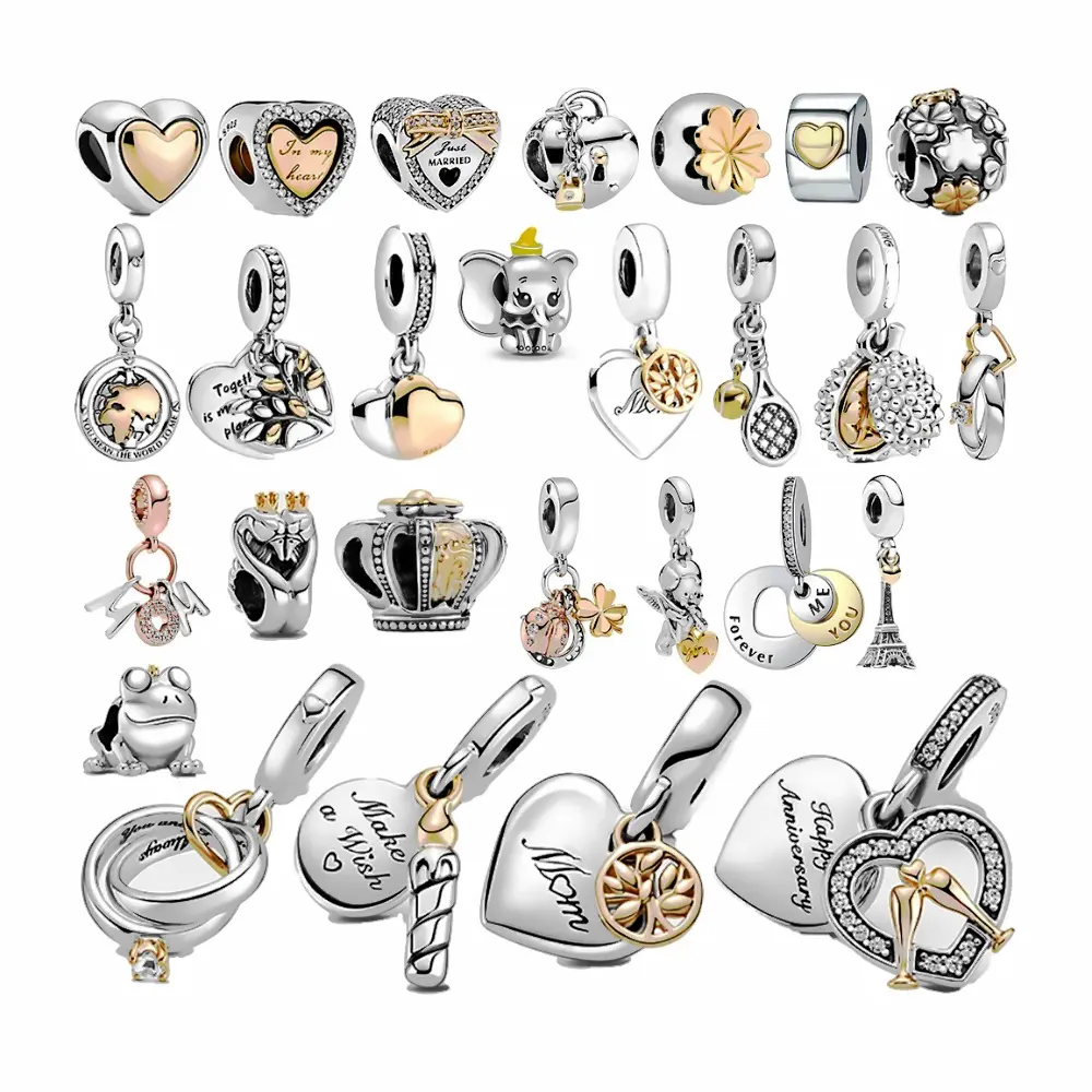 Factory Wholesale Charm 925 Sterling Silver Jewelry Charm Pendant String Ornaments 1:1 DIY bracelet jewelry suitable for gifts