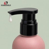 Bouteille de lotion vide en HDPE mat de 500 ml sur mesure, noire, avec pompe à liquide, réutilisable, pour shampoing, gel douche, hôtel, usage domestique