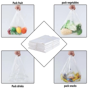 ถุงช้อปปิ้งแบบม้วน HDPE/LDPE ดีไซน์ใหม่ ใส พิมพ์ลายข้างได้ ปิดผนึกด้วยความร้อน สำหรับซุปเปอร์มาร์เก็ต  โลโก้สั่งทำได้ ย่อยสลายได้ทางชีวภาพ - Product Image 6