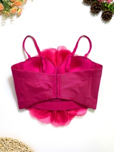 Kanuna-Débardeur <span class=keywords><strong>Bustier</strong></span> Halter respirant pour femme, <span class=keywords><strong>grande</strong></span> fleur en <span class=keywords><strong>dentelle</strong></span> tridimensionnelle pour les fêtes de club et les festivals-Support ODM/OEM - Product Image 6