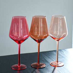 Винная чашка, оптовая продажа, на заказ, роскошная Домашняя вечеринка, круглая бордовая чашка, красочный Стеклянный Кубок - Product Image 2
