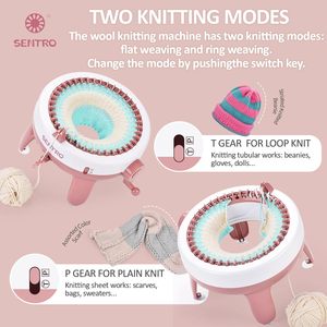 Máquina de Tejer Textil para Niños <span class=keywords><strong>Sentro</strong></span>, Máquina de Tejer con Agujas, 22 Agujas, Máquina de Tejer Circular Manual para Hacer Manualidades, Juguete - Product Image 2