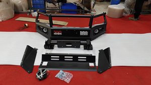 Pare-Chocs Avant Robuste en Acier Noir 4x4 avec Lumière LED pour Nissan Navara Np300 Revo <span class=keywords><strong>Raptor</strong></span> Lc250 - Product Image 4