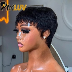 Perruque Pixie Cut en Cheveux Humains Chioma, Cheveux Vietnamiens Bruts, Perruques Sans Colle Fabriquées à la Machine pour Femmes Noires, Cuticules Alignées, Vente en Gros - Product Image 3