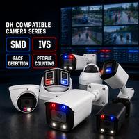 Caméra réseau intelligente AI à double objectif 4MP 8MP 4K compatible DH, double lumière intelligente SMD IVS