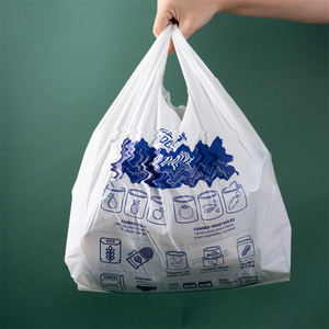 Supermarket Shopping Plastic <b>Bags</b> Compostable Shopping 100 Biodegradable <b>Compost</b> Plastic T-Shirt <b>Bag</b> - Product Image 4