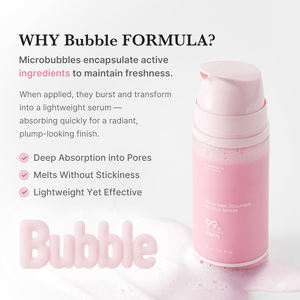 गुलाबी बुलबुला तरल सीरम हाइलूरोनिक एसिड विटामिन सी बी 5 <span class=keywords><strong>99</strong></span>% शुद्धता हल्के तेजी से अवशोषित एंटी-एजिंग एंटी-झुर्रियों - Product Image 5