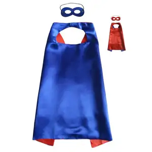 Custom Logo Halloween Party Fashion Capes Costume Set Cosplay Kids Hero Cape With Mask