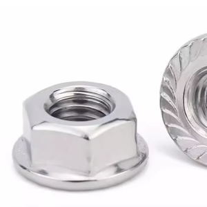 M4 M5 M6 M8 M10 M12 M14 M16 Nut mặt bích đánh bóng thụ động kẽm JIS chứng nhận rãnh hạt khai thác chăm sóc sức khỏe - Product Image 1