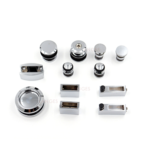 Thanh thép không gỉ hợp kim kẽm Phòng tắm kính không khung cửa trượt đường sắt ống Ống lắp hệ thống thiết lập - Product Image 1