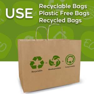 Grands sacs shopping en papier kraft avec poignées torsadées, lot de 300 pièces, 16x6x12 pouces, brun, emballage cadeau pour petites entreprises - Product Image 6