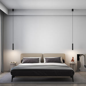 Zèle éclairage lampe suspendue de chevet moderne cuivre tube noir suspension pour salle à manger ou restaurant - Product Image 5