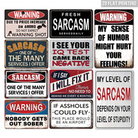 Juego de 10 Letreros Metálicos de Metal, Placas de Pared con Frases Divertidas y Sarcásticas para Decoración de Cuartos de Hombre, Garajes y Bares