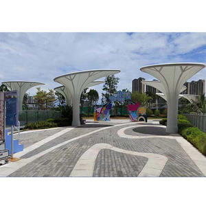 Toldo para Exteriores Impermeable de Membrana Tensada de PVDF PTFE para Paisajismo y Plantas de Fabricación - Product Image 5