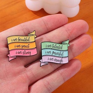 Citations amusantes épingles en émail personnalisé choisir je suis belles broches dialogue Badge Denim chemise épinglette sac bijoux cadeau - Product Image 4