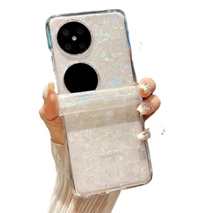 Venta caliente Glitter Pearly-Lustre Translucent Shell Pattern Funda para teléfono celular para <span class=keywords><strong>Huawei</strong></span> <span class=keywords><strong>P50</strong></span> P60 <span class=keywords><strong>Pocket</strong></span> 2 Case - Product Image 1