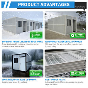 Maison conteneur démontable de type Z, pliable, durable, compacte, fonctionnelle, pour cottages de plage préfabriqués, mini-maisons, facile à déplacer - Product Image 6