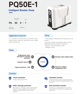 0,37 kW 0,5 HP Pompe à turbine vortex périphérique automatique <span class=keywords><strong>Booster</strong></span> intelligent pour l'eau propre - Product Image 3