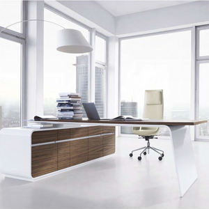 Escritorio Ejecutivo Modular de Madera Sólida Moderna para CEO/Gerente, Diseño de Alta Gama, Muebles de Oficina Blancos - Product Image 4