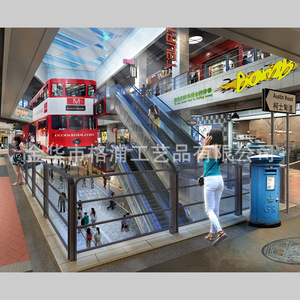 Autobús Británico de Dos Pisos de Metal Personalizado, Decoración para Centros Comerciales, Exhibición Temática Duradera - Product Image 2
