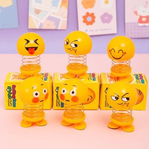 Smiling Emoji Spring <b>Bobblehead</b> Car Ornament Cute Expression Kids Toy Plastic Decor - Product Image 3
