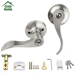 High Quality Solid Zinc Alloy Gold Interior <strong>Door</strong> Handles and Lock Ambidextrous Lever <strong>Door</strong> Handle Keyless Privacy Lock - Product Image 6