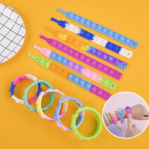 2022 Hot Fidget Press Silicone bracelet multiple colour color Press puzzle pop silicone bracelet for kids child adult