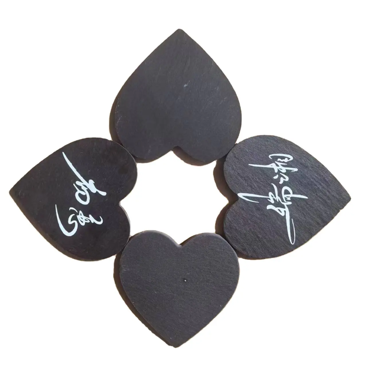 Резной мрамор в форме сердца, размер 10*10*0,8 см, логотип на заказ, гравировка камня