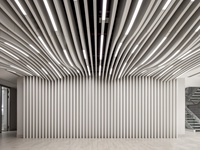 Plafond en aluminium à motif ondulé, plafond moderne pour projets intérieurs, dalles de plafond en aluminium