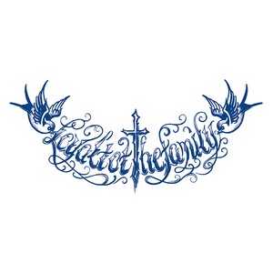 Autocollant de tatouage temporaire <span class=keywords><strong>sexy</strong></span> pour <span class=keywords><strong>femme</strong></span>, motif totem bleu, imperméable, vente en gros - Product Image 5