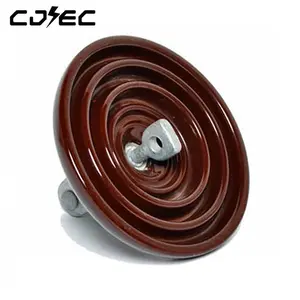 Isolateur <span class=keywords><strong>en</strong></span> <span class=keywords><strong>porcelaine</strong></span> de <span class=keywords><strong>suspension</strong></span> JS 52-3 de bonne qualité, blanc et marron, 11 kV/10 kV, norme ANSI, certifié ISO9001 pour l'énergie électrique - Product Image 1