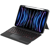 Nouvelle coque de clavier personnalisée Magic Split Cover pour iPad Air 10.9 et Pro 11 avec USB Type-C sans fil, rétroéclairage RVB, design ultra fin 118
