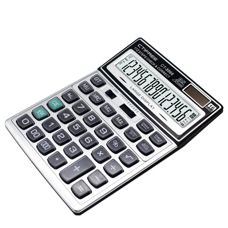 Настольный калькулятор от производителя в Китае, 16-разрядный, двухсторонний