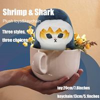 Vente en gros Kawaii 30 cm Requin Chat Peluche Animal Poupée en peluche Requin Chat Coussin Poupée Jouets
