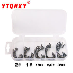 Hameçons XY-60, boîte de 51 pièces, hameçons pour leurres de pêche en eau douce, hameçons pour appâts souples, accessoires de pêche - Product Image 2