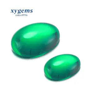 wholesale Zambian emerald 6*8mm oval cabochon hydrothermal emerald