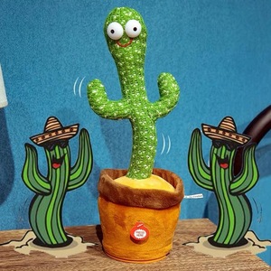 Cactus Danzante Giocattolo Elettronico di Peluche Morbido con Luci e Canto, Ripete Ciò che Dici, per Famiglie - Product Image 2