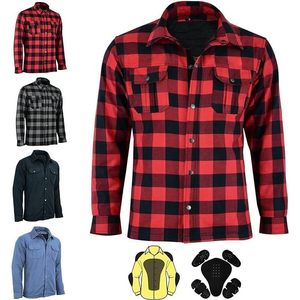 Chemise de moto en fibre d'aramide certifiée CE de haute qualité pour hommes avec protections Equipement de course respirant et réglable - Product Image 4