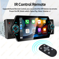 GRANDnavi 1din Autoradio MP5 Écran Tactile 5 Pouces Carplay Android Auto, Appel Bluetooth, Google Maps, Commande au Volant, Unité Centrale