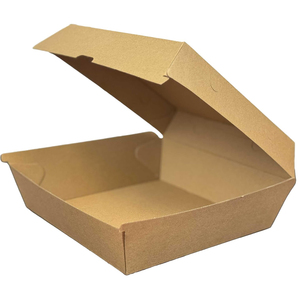 Tùy chỉnh dùng một lần lấy đi Đen hamburgerr hộp các tông nhiệt cách điện nhôm lá Burger bao bì hộp - Product Image 6