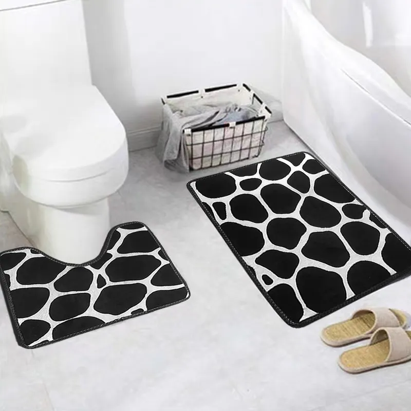 Bán Buôn Tùy Chỉnh Thân Thiện Với Môi Nhanh Chóng Khô Tắm Và Nhà Vệ Sinh Tapis De Bain Chống Trượt Thấm Không Trượt Tắm Mat Set Cho Phòng Tắm