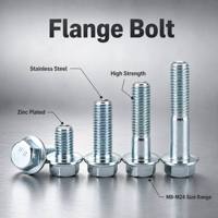 Stainless Steel Zinc Plated Flange Bolt High Strength Corrosion Resistant Fastener M8-M24