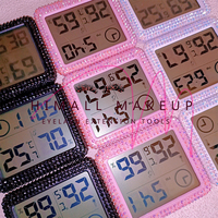 Thermomètre hygromètre numérique diamant pour extension de cils accessoires de salon de beauté de luxe