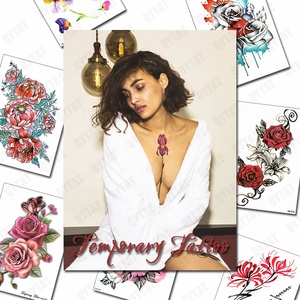 100% Cool CMYK tintas de colores <span class=keywords><strong>tatuaje</strong></span> temporal pegatina impermeable mujeres niñas arte corporal temporal pegatina Rosa tatuajes - Product Image 3