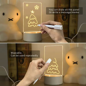 3d Note Board Creative Blank Led Night <b>Light</b> Usb Message Board Christmas <b>Light</b> With Pen for Loves Girlfriend Valentine Lamp - Product Image 5
