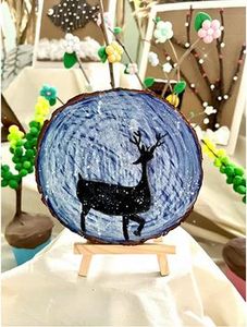 Dang dở 6-inch vừa thân thiện với môi gỗ lát Vòng tự nhiên thiết kế cho trang trí nội thất thủ công mỹ nghệ centerpieces bánh & DIY bán buôn - Product Image 3