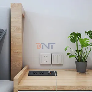 ETL Approved Furniture Office Usa 2 Power Socket Strip Outlet Recessed Smart Electrical USB Ports Power Strip