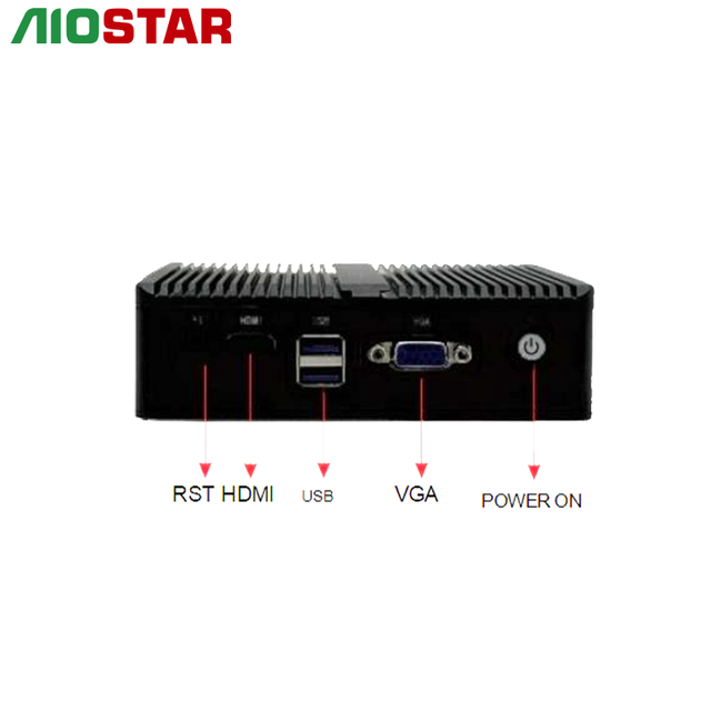 Fanless Industrial Computer Intel Baytrail J1900 J1800 N2840 Mini for VGA Dual Display 2 USB 3.0
