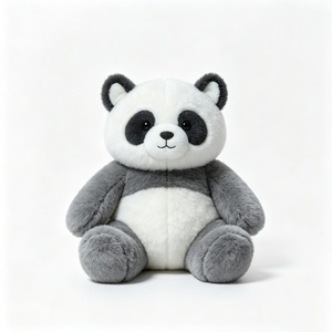 Peluche de panda personalizado, panda gris y blanco, lindo juguete de panda, peluche de panda gordo, muñeco de panda suave - Product Image 5