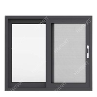 Modernes Elegantes Glasfenster mit Aluminiumlegierungsrahmen Thermisch Getrenntes Horizontales Schiebedesign für Heim- und Hotelnutzung im Wohnzimmer